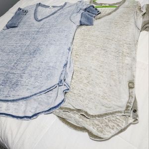 Bundle-Faded oversized Vneck Tees